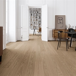 Moland Super Eg Wideplank - Mitchell White Oak, Børstet UV Matlak