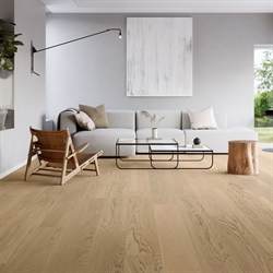Moland Super Eg Wideplank - Avon White Oak, Børstet UV Matlak