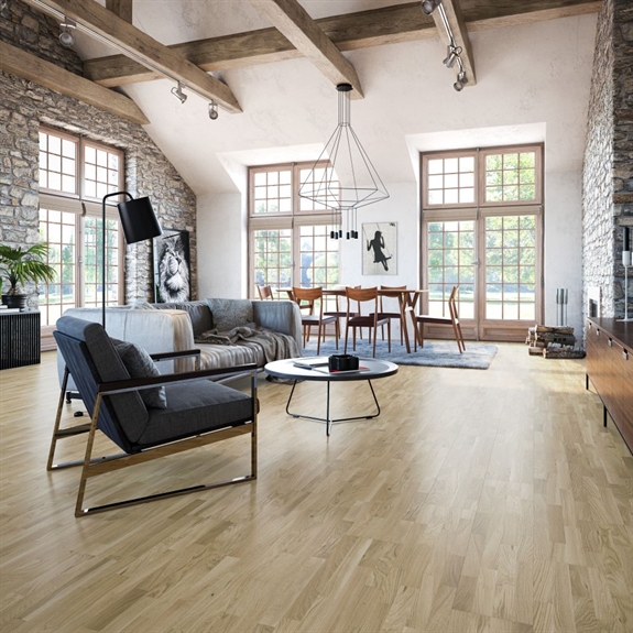 Wallmann Designparket 4-Stav - Eg Hvid Matlak