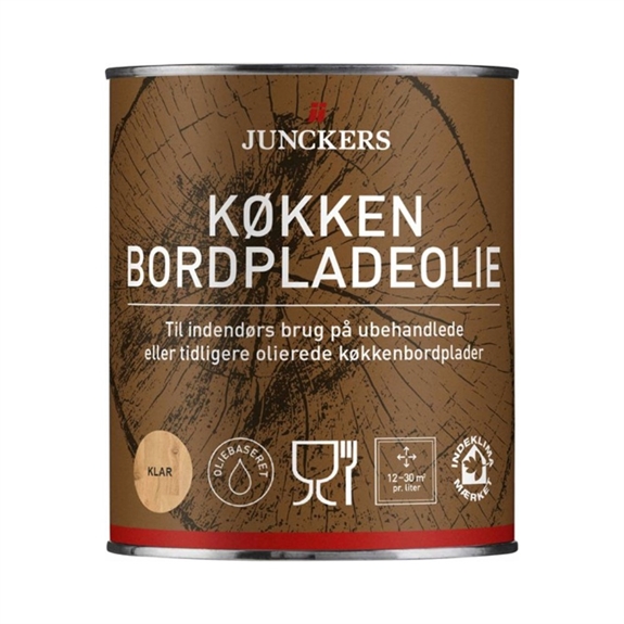 Se Junckers Køkken Bordpladeolie Klar 3/4 Liter hos Gulv-grossisten.dk