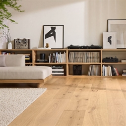 Timberman Wideplank - Eg Country, Børstet Hvid Matlak