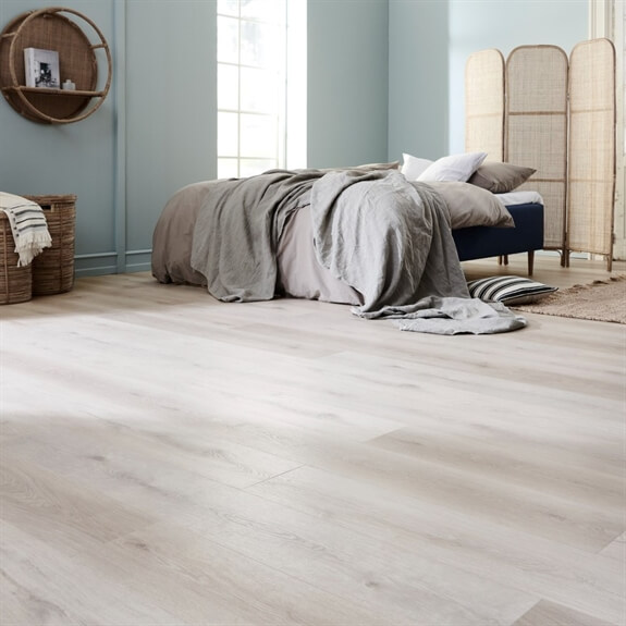 UDGÅET // Wallmann Impressive Designcore Plank - Light Grey Oak - Gulv-Grossisten.dk