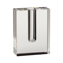 Hübsch Block Vase - Klar (UDGÅR)