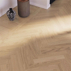 Bjelin Woodura Sildebensparket Modern - Eg Select, Sigtuna B-Stav, Misty White Matlak