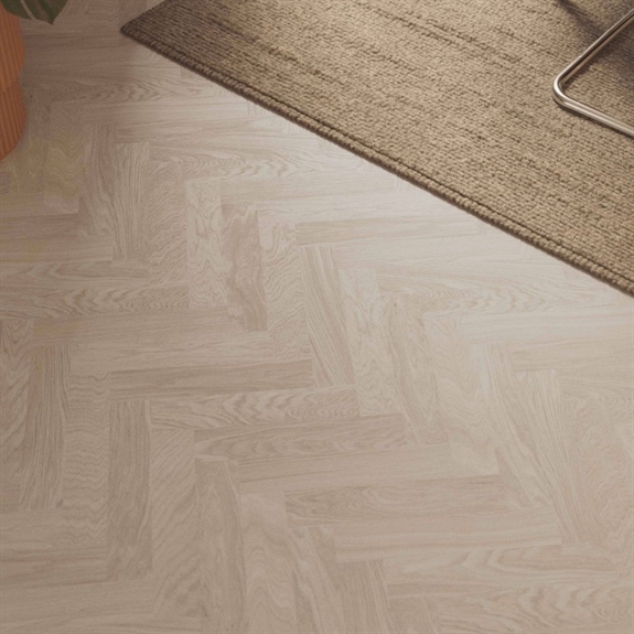 Bjelin Woodura Sildebensparket Classic - Eg Boden B-Stav, Powder White Matlak