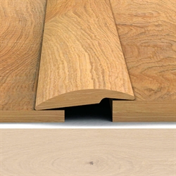 HARO Gulvprofil Ægte Træ - Eg Børstet Sand Hvid Matlak