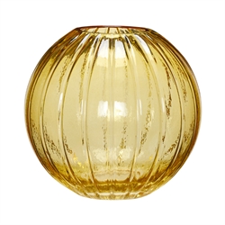 Hübsch Fleur Vase Rund - Gul