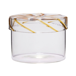 Hübsch Heir Opbevaringsglas Lav - Gul