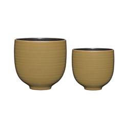 Hübsch Yuka Potte - Grøn (sæt af 2)