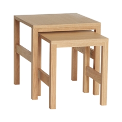 Hübsch Puzzle Sidebord - Natur (sæt af 2)