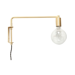 Hübsch Pyke Væglampe Messingfarve