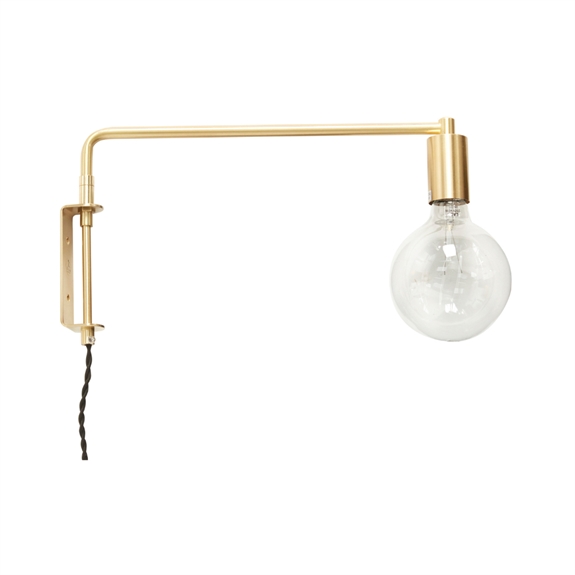 Hübsch Pyke Væglampe Messingfarve