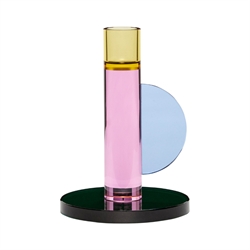 Hübsch Astro Lysestage - Lyserød/Flerfarvet